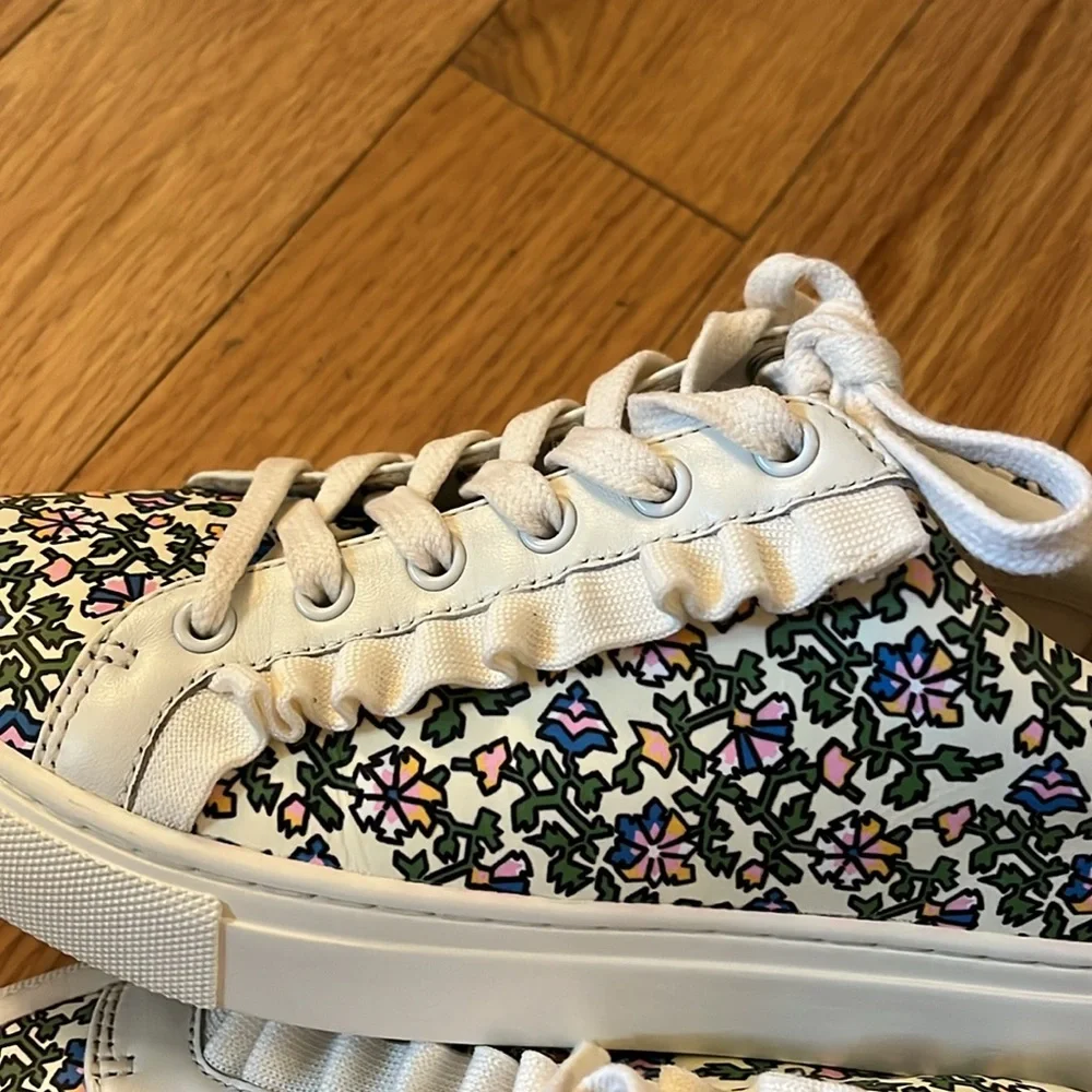 Tory burch Tory Sport floral Ruffle Leather Sneakers shoes